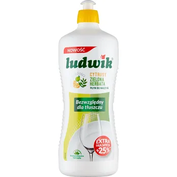 Mycí prostředek Prostředek na mytí nádobí Ludwik CITRUSY ZELENÝ ČAJ, 900 ml