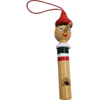 Hudební nástroj pro děti Dřevěná píšťalka Pinocchio (6 ks)