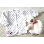 AMÁLKA Kojenecký plyšový kabátek Minky, bílý Velikost: 80