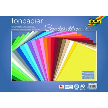 Umělecký papír Barevný papír 130 g/m2 35×50 cm – 25 listů - 25 barev
