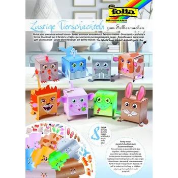 Výuková hračka Kreativní sada pro děti – Legrační krabičky se zvířátky k sestavení a dekoraci