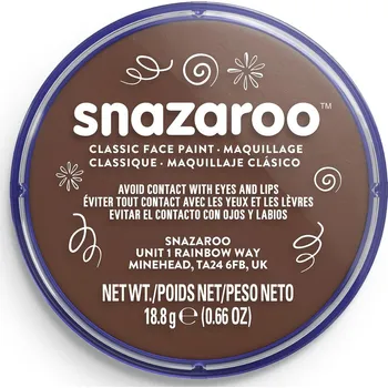 Speciální výtvarná barva Snazaroo barva na obličej 18ml - hnědá - "Light Brown"