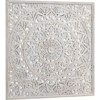 Dekorace do dětského pokoje Dřevěný obraz Samuel 150x150 masiv mango