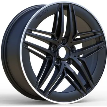 Alu kolo Alu kola Racing Line IN3517F, 19x8 5x112 ET52, černá + leštěný límec (zátěžová)