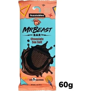 Čokoláda MRBEAST Čokoládová tabulka s mořskou solí (60g) - PO EXPIRACI