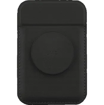 Pouzdro na mobilní telefon UNIQ magnetická peněženka na karty se stojánkem černá MagSafe