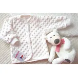 AMÁLKA Propínací kabátek plyšový Minky, smetanový Velikost: 80