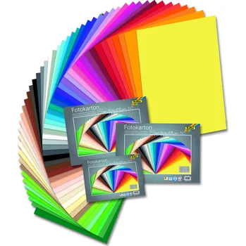 Umělecký papír Fotokarton - 300 g/m2 - 50 listů v 50 barvách - 50 x 70 cm
