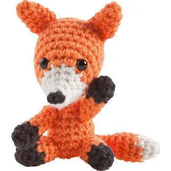 Výuková hračka Kreativní sada na háčkování – zvířátko LIŠKA (8–9 cm)