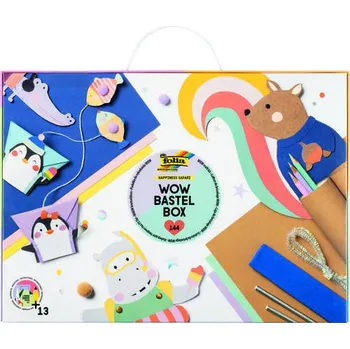 Výuková hračka Kreativní sada SAFARI – papírový kufr 144 dílů pro výrobu 13 dekorací