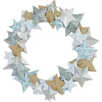 Výuková hračka Věnec s hvězdami – kreativní sada na 3 dekorativní věnce (8 dílů)