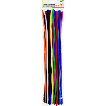 Chlupaté modelovací drátky – velké balení - mix 10 barev – 100 ks – 50 cm – průměr 8 mm