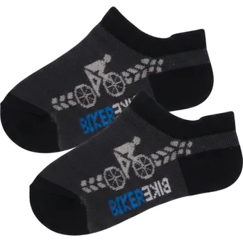 98-104,110-116-Chlapecké kotníčkové ponožky tm.šedá