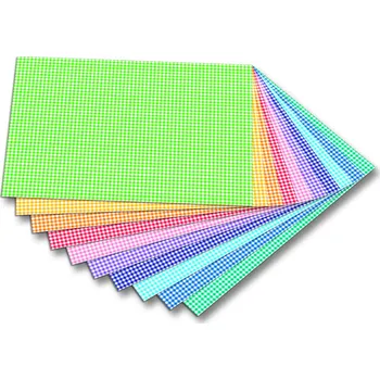 Umělecký papír Karton s motivem - MALÉ ČTVEREČKY- 300g/m2 - 50x 70 cm - 10 archů