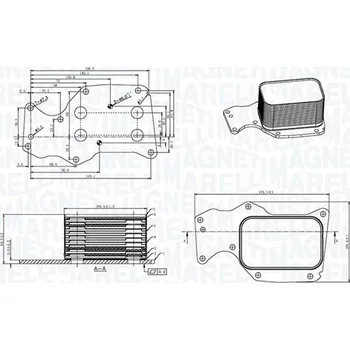 Chladič motoru Olejový chladič, motorový olej MAGNETI MARELLI 350300004400