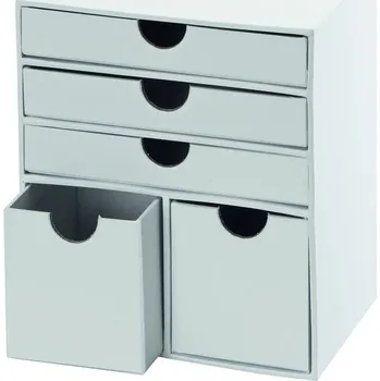 Organizér DIY s přihrádkami – bílý karton – 14 × 9,5 × 16 cm