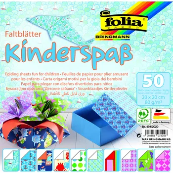 Umělecký papír Origami papíry "Dětské" - 80 g/m2 - 20 x 20 cm