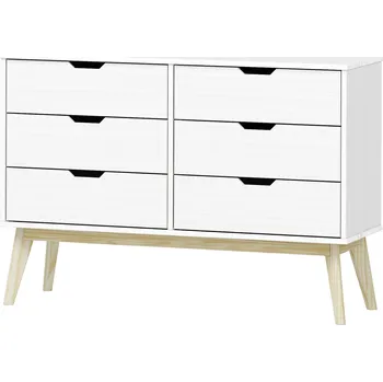 Komoda Komoda 3+3 zásuvky BONITO bílý lak