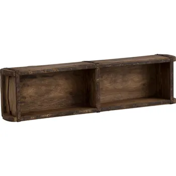 police Dekorativní police dvoumístná masiv recyklované dřevo