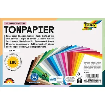 Umělecký papír Sada barevného papíru A4 – 100 listů - 25 barev