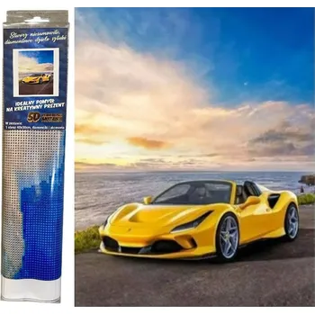 Diamantové malování Diamantový obrázek - žluté sportovní auto 30 x 40 cm