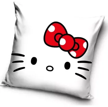 Dekorativní polštářek Carbotex Dekorační polštářek Hello Kitty Red Bow 40 x 40 cm