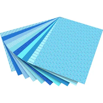 Umělecký papír Karton s motivem - Basics modrá- 270g/m2 50x70 cm 10 archů v 10ti motivech