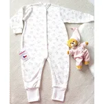 AMÁLKA Bavlněný overal s náplety, Růžové Hračky Velikost: 74