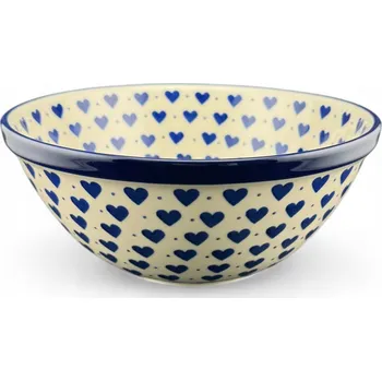 Střední salátová mísa srdíčka 1 l, dek. 570B Keramika Bolesławiec