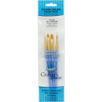 Umělecký štětec Malířské štětce 4 ks ,, Golden Taklon Variety" 4,8,3,3/0