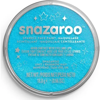 Karnevalový doplněk Snazaroo třpytivá tyrkysová barva na obličej 18ml