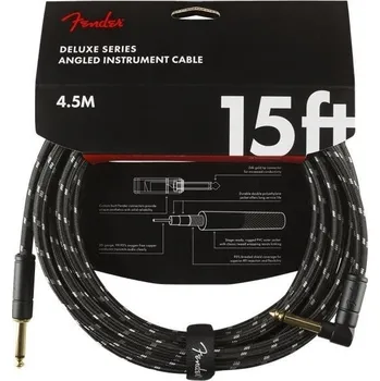 Strunný nástroj Fender Deluxe Series Black 4,5 m Rovný - Lomený Nástrojový kabel (Jako nové)