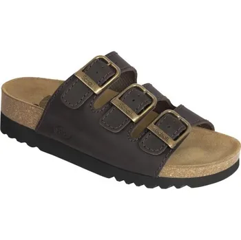 Dámská zdravotní obuv Scholl RIO WEDGE AD dámské zdravotní pantofle barva tmavě hnědá hnědá 39