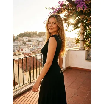 Dámské šaty Sinsay - Nabírané šaty - černá - 436BE-99X - 436BE-99X-XXS-1