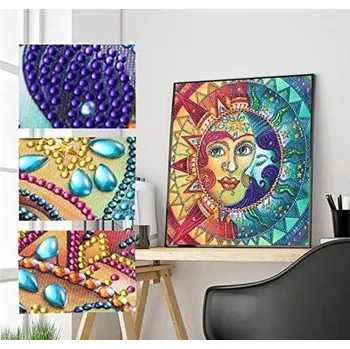 Diamantové malování Diamantový obrázek 7D -Tvář slunce 30x30cm