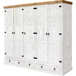 Šatní skříň 5dveřová Corona masiv borovice