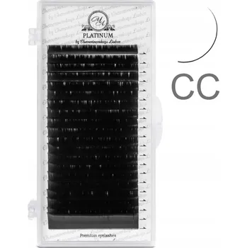 Umělé řasy Umělé řasy na pásku pro prodlužování, černé, zakřivení CC, tloušťka 0,07, délka 15 mm PLATINUM