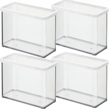 Dóza na potraviny ROTHO SADA 4 KUSŮ DÓZ NA POTRAVINY, SUCHÉ POTRAVINY 2,1L BÍLÁ LOFT