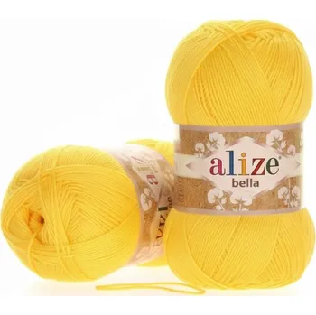 100% Bavlněná příze Bella 110 žlutá