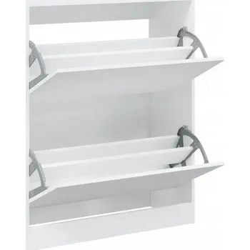 Bílá botník, 80 x 34 x 96,5 cm, materiál: dřevotříska