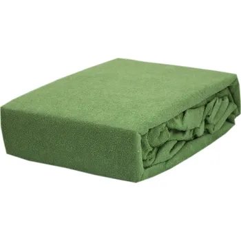 Prostěradlo Froté prostěradlo s gumou, rozměr 180x200 máta KOBI