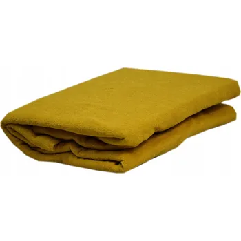 Prostěradlo Froté prostěradlo bez gumy, rozměr 200x220 cm, hořčicová barva KOBI