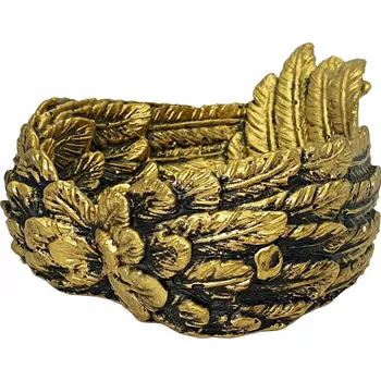 Svícen SVÍCEN PODSTAVEC NA ČAJOVOU SVÍČKU ZLATÁ KŘÍDLA