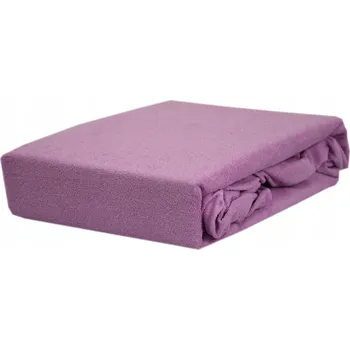 Prostěradlo Froté prostěradlo s gumou, rozměr 180x200 cm, vřesová barva KOBI