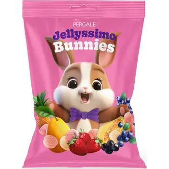 Bonbon Jellyssimo Bunnies - Želé s ovocnou příchutí obalené v cukru [Pergale, 150 g]