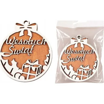 Vánoční dekorace Dřevěná 3D vánoční ozdoba Veselé Vánoce 3 kusy