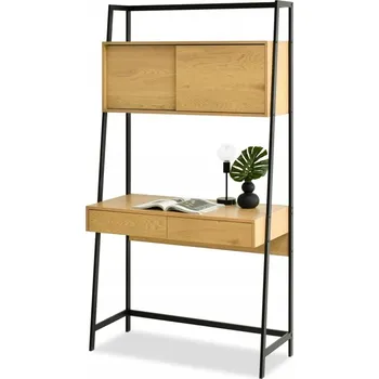 Psací stůl Obdélníkový psací stůl Mebel-Partner 100 x 45 x 179,5 cm černý, dub