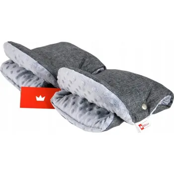 Rukávník Rukavice na madla kočárků - minky grey flex - šedé