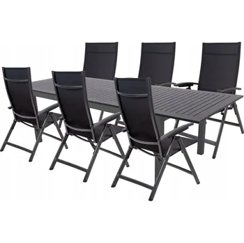 Zahradní sestava Kovová zahradní souprava Doppler šedá, 7 dílů