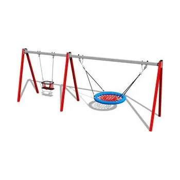 Dětská houpačka Řetězová dvojhoupačka RH6222KR - červená (v.p. 1 m)